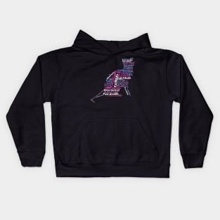 Cat Pun Word Cloud Pink Kids Hoodie